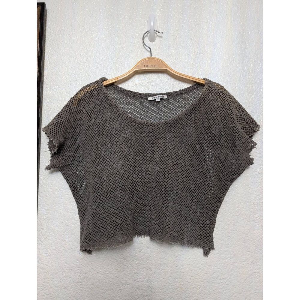 Cotton citizen ragged crop top small